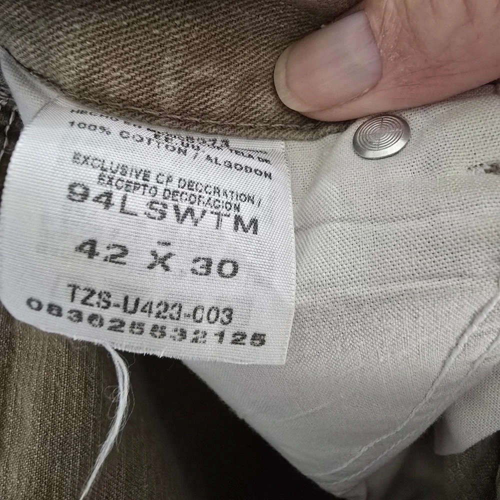 Wrangler Carpenter Jeans Beige Tan Mens 42 x‎ 30 Classic Fit Utility Workwear